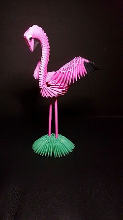 Flamant rose - REF : 0032 - Prix  : 10,00€ - Hauteur + ou - 20cm.